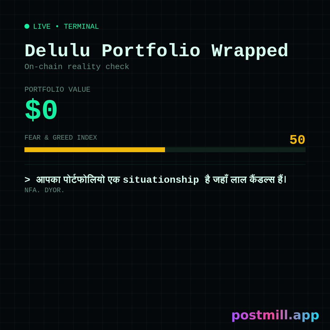 Delulu Portfolio Wrapped