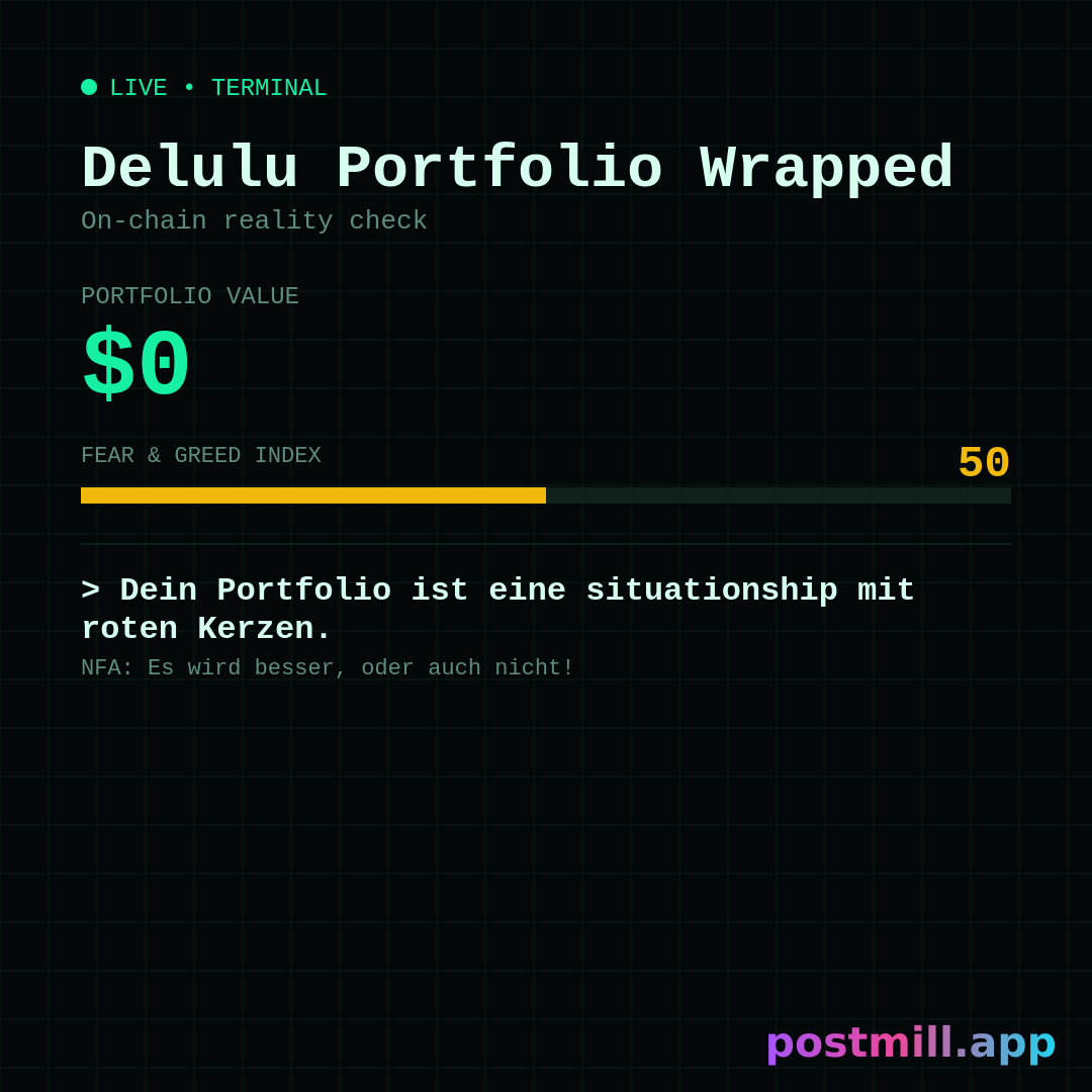 Delulu Portfolio Wrapped