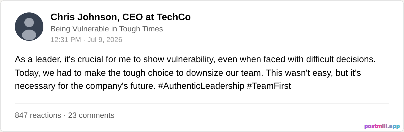 LinkedIn Humble Brag