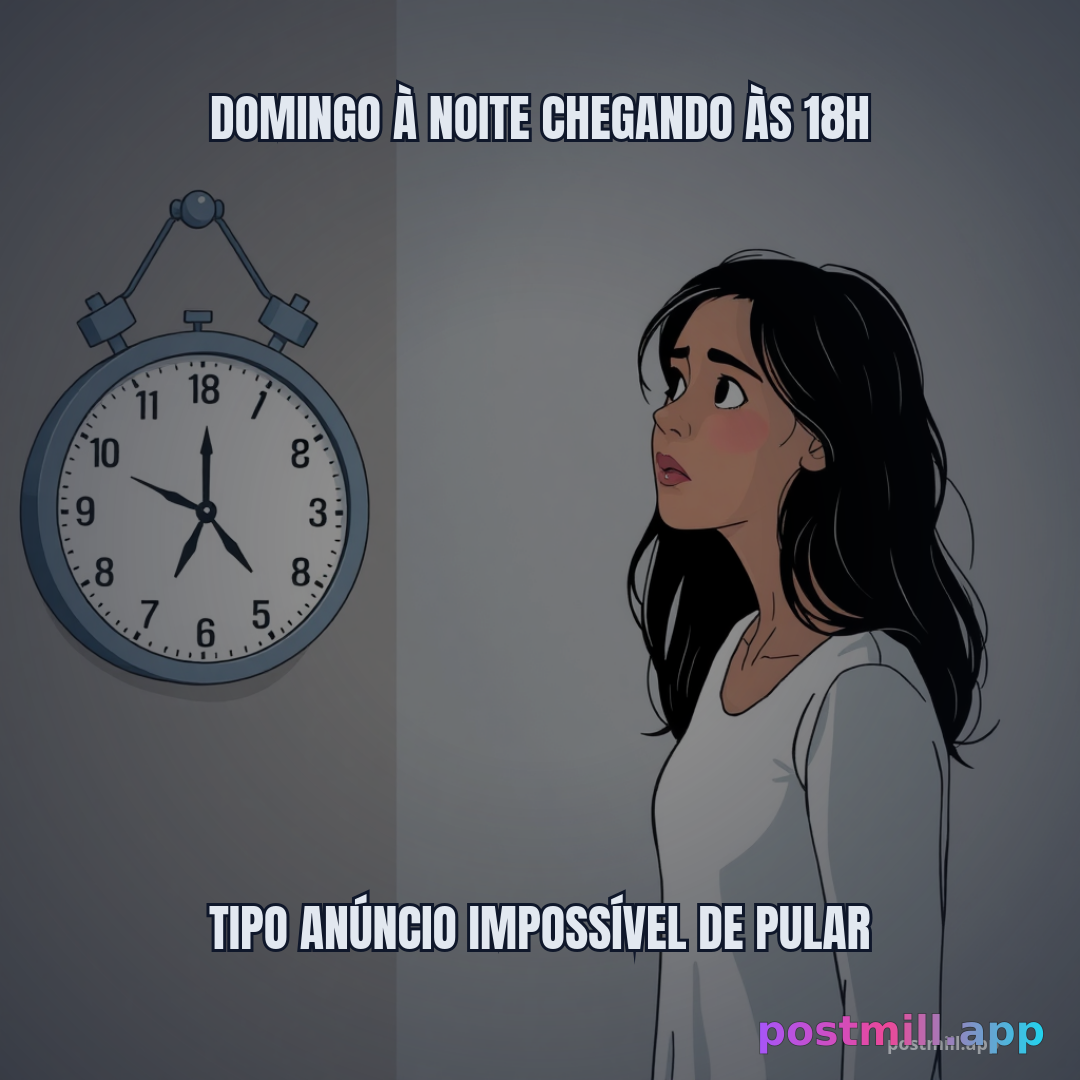 domingo à noite chegando às 18h tipo anúncio impossível de pular