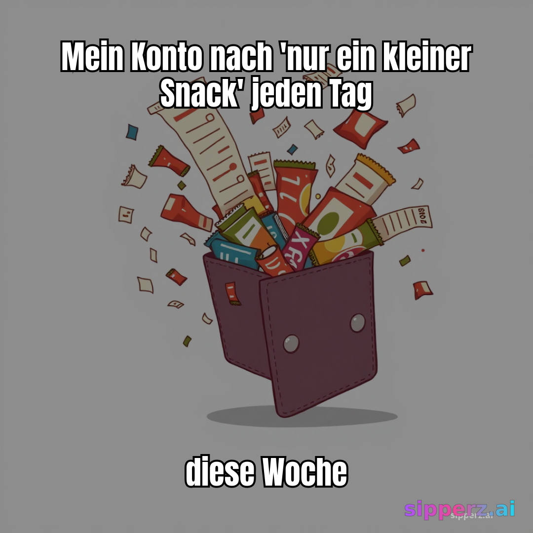 mein Konto nach 'nur ein kleiner Snack' jeden Tag diese Woche