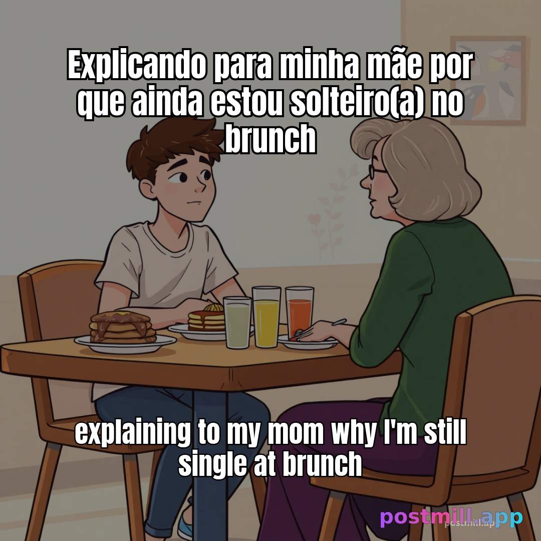 explaining to my mom why I'm still single at brunch