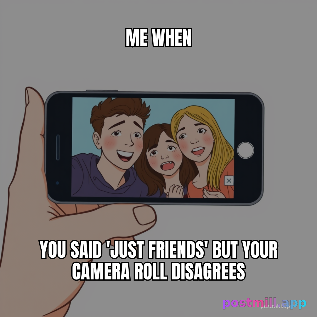 when you said 'just friends' but your camera roll disagrees