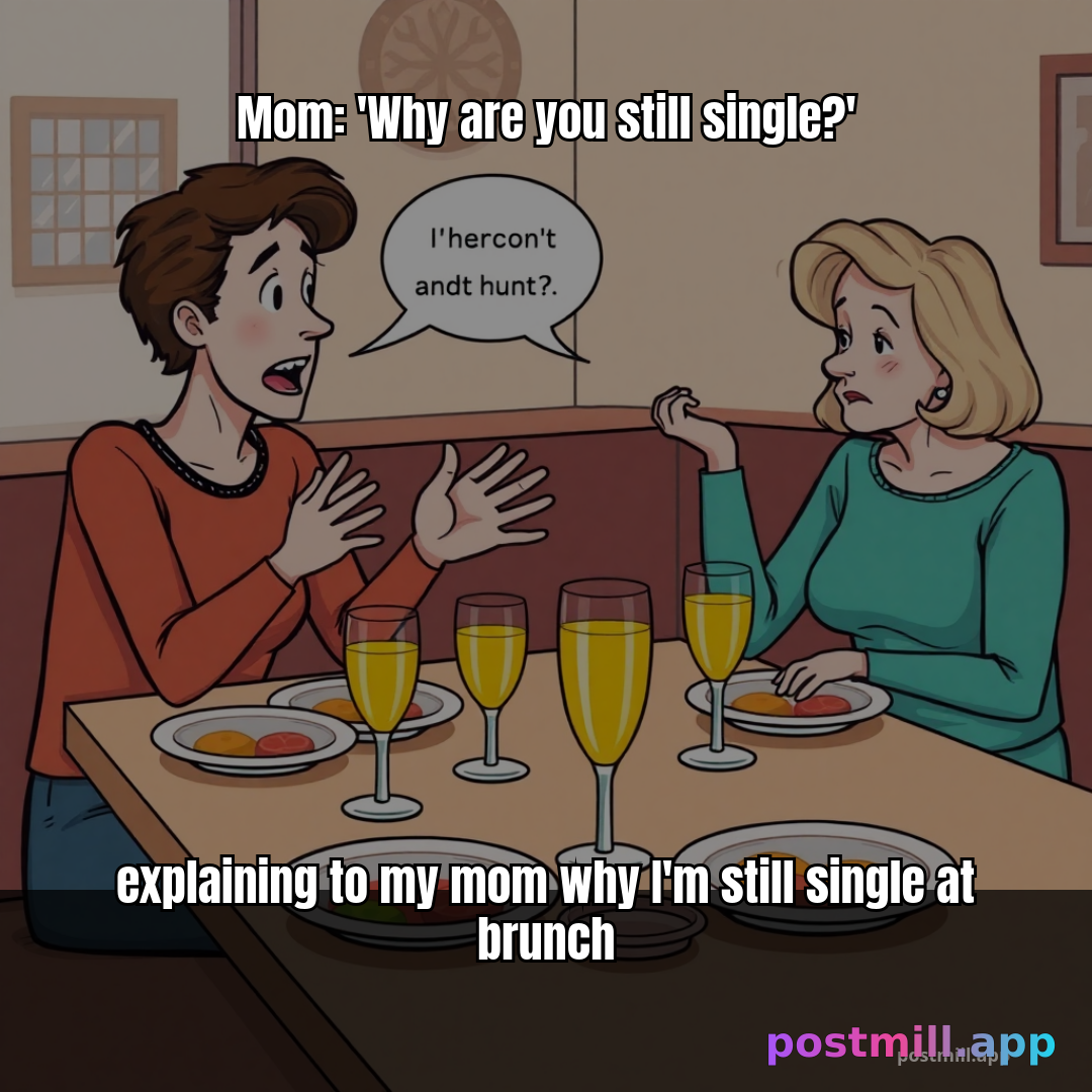 explaining to my mom why I'm still single at brunch