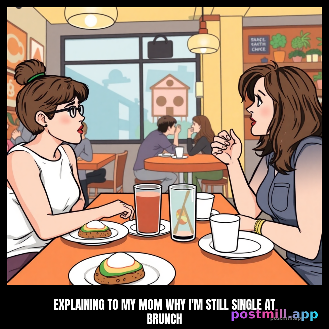 explaining to my mom why I'm still single at brunch
