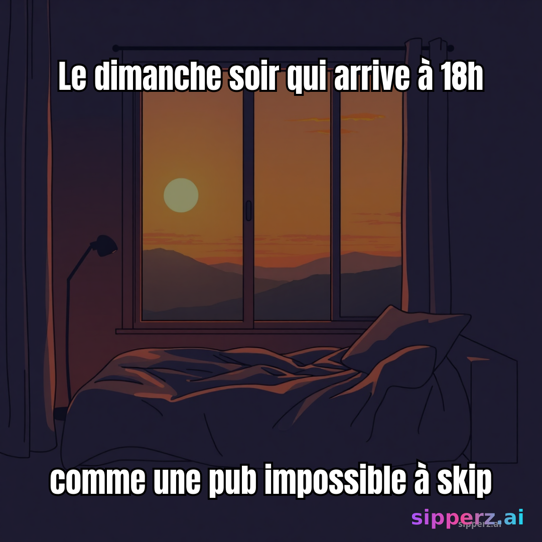 le dimanche soir qui arrive à 18h comme une pub impossible à skip