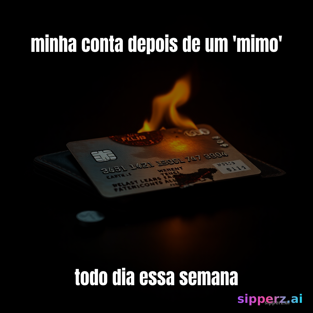 minha conta depois de um 'mimo' todo dia essa semana