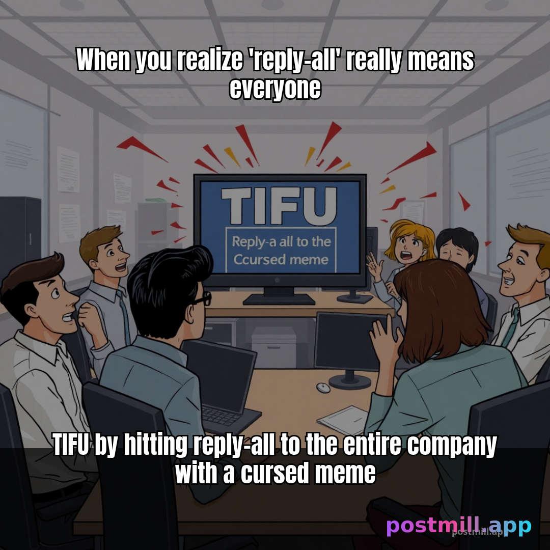 TIFU by hitting reply-all to the entire company with a cursed meme