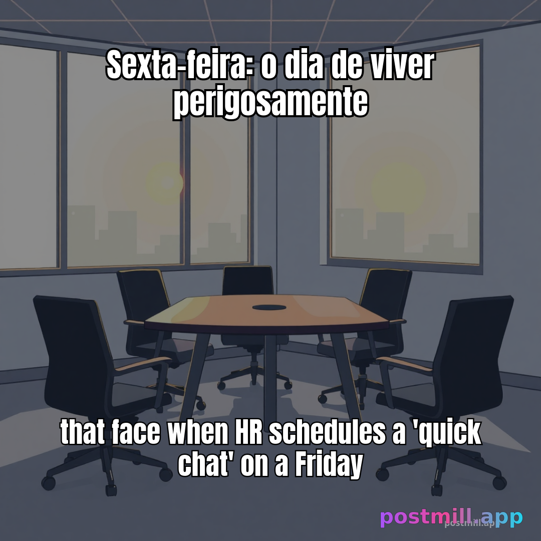 that face when HR schedules a 'quick chat' on a Friday