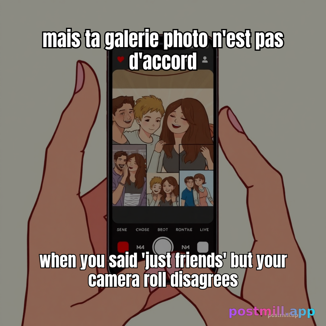 when you said 'just friends' but your camera roll disagrees