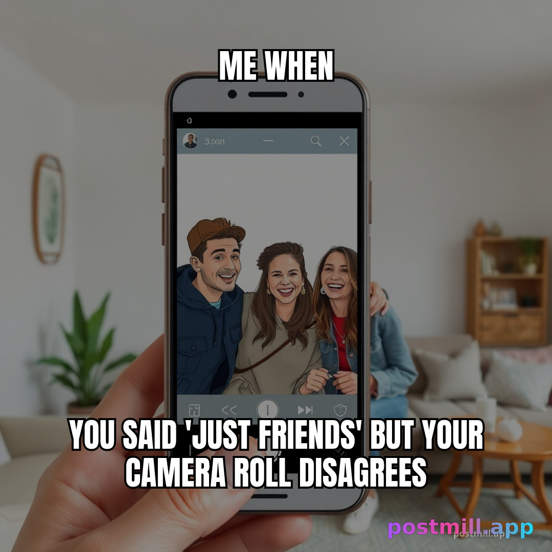 when you said 'just friends' but your camera roll disagrees