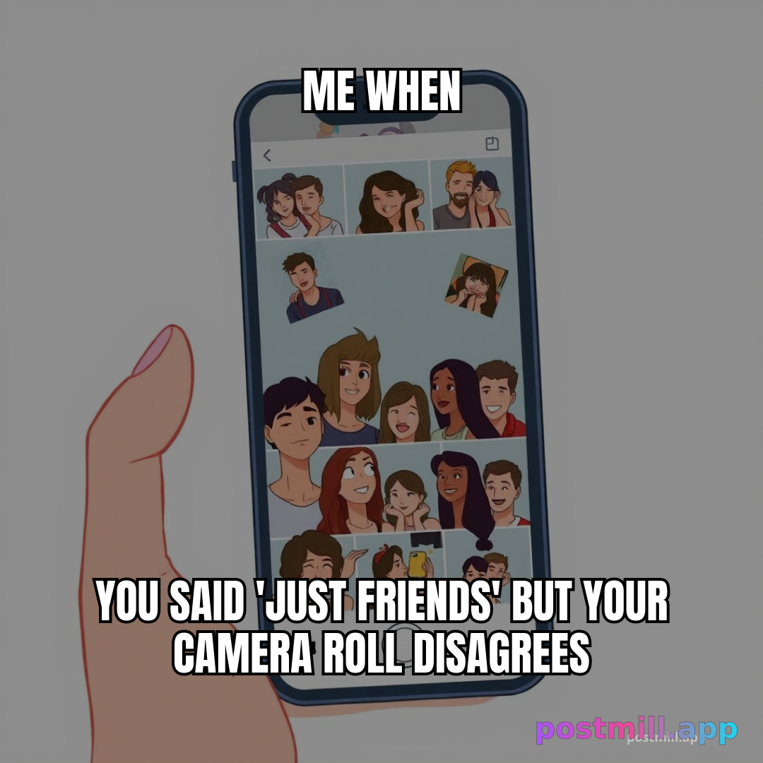 when you said 'just friends' but your camera roll disagrees