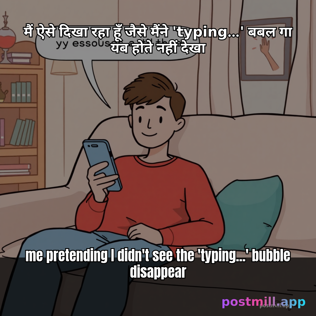 me pretending I didn't see the 'typing...' bubble disappear