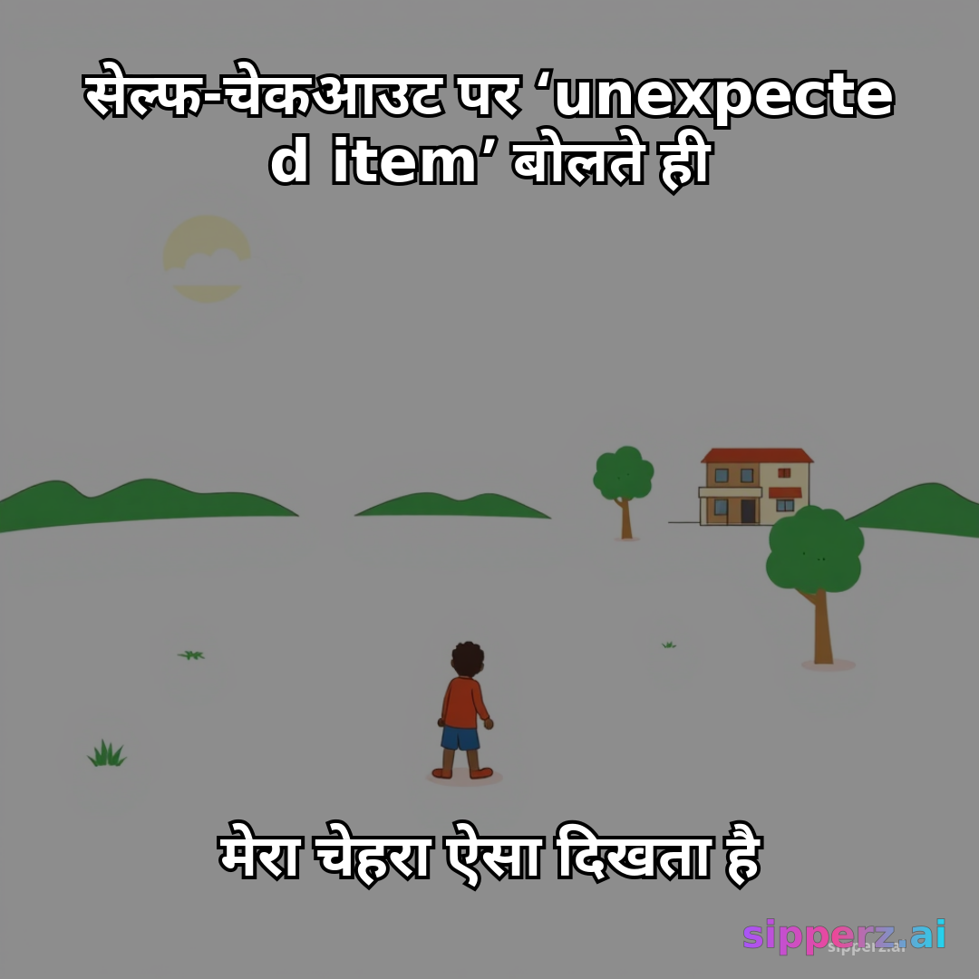 सेल्फ-चेकआउट पर 'unexpected item' बोलते ही मेरा चेहरा