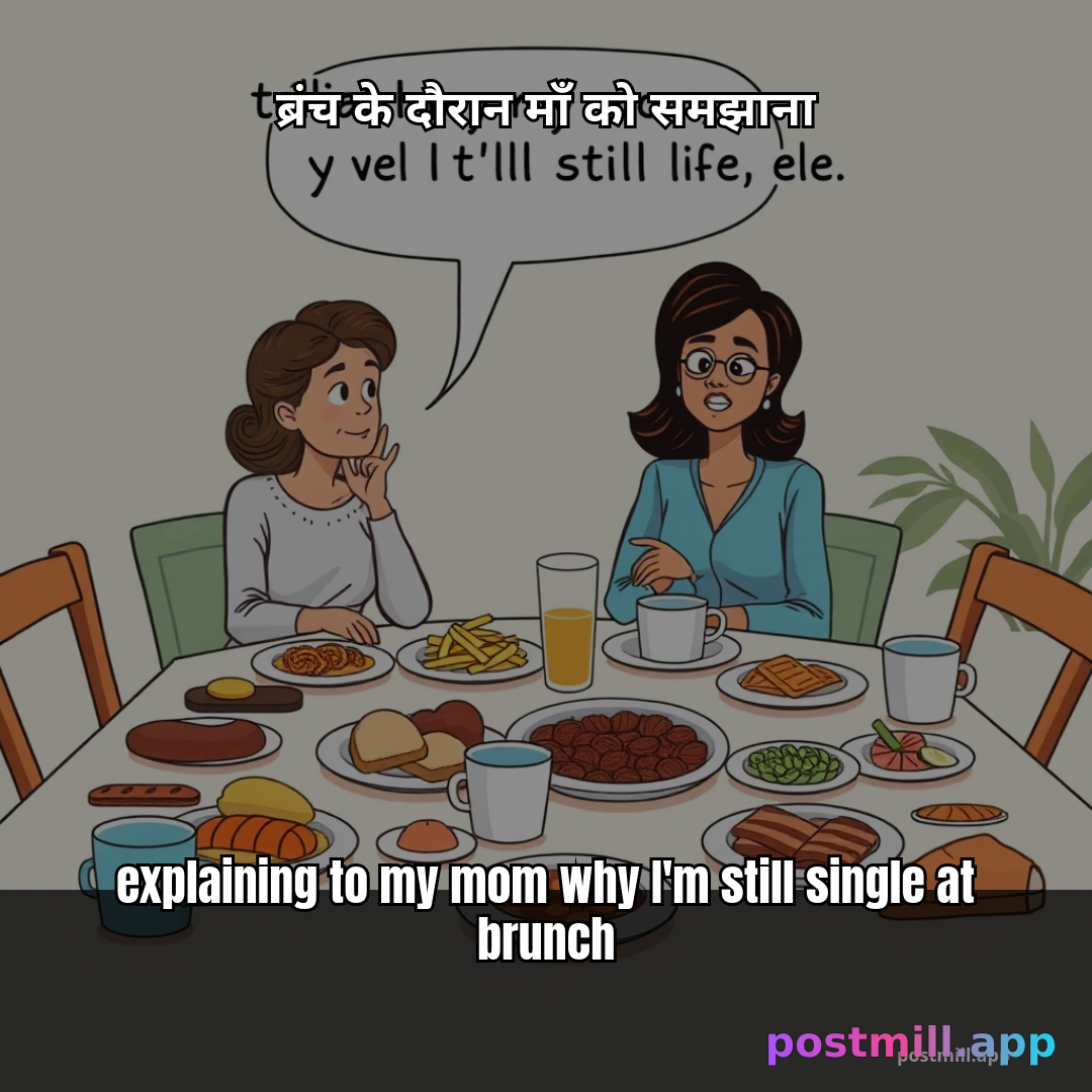 explaining to my mom why I'm still single at brunch
