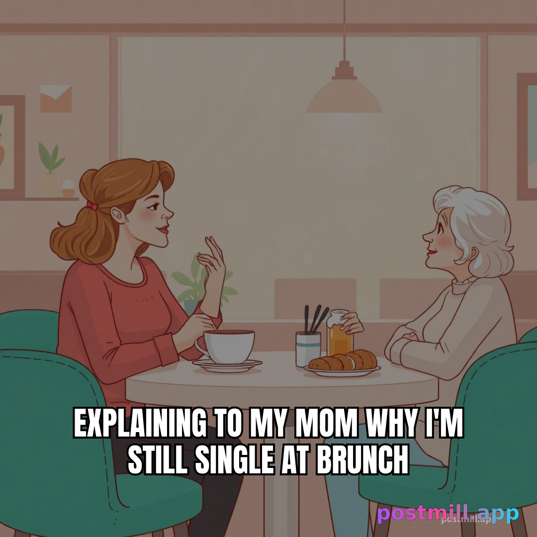 explaining to my mom why I'm still single at brunch