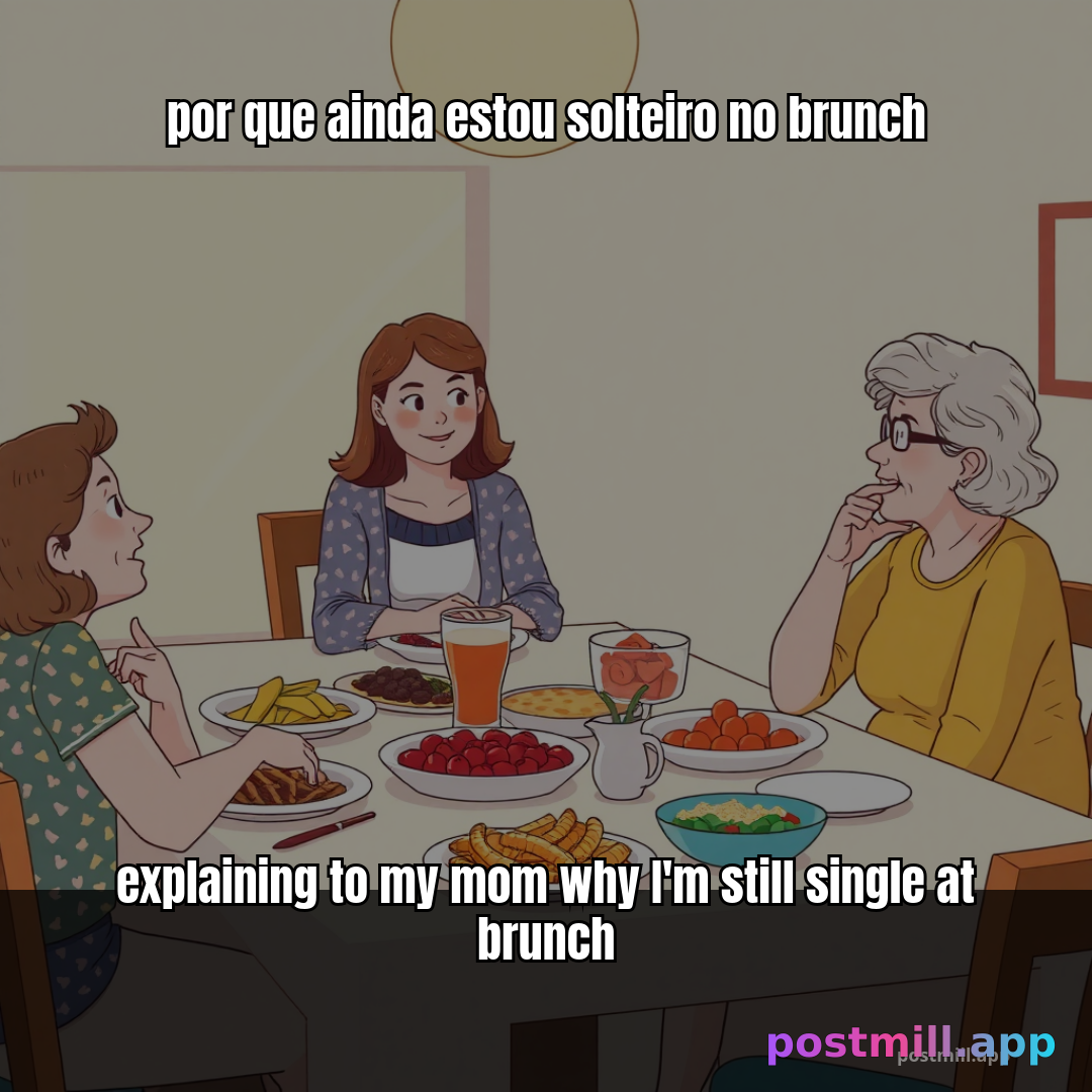 explaining to my mom why I'm still single at brunch