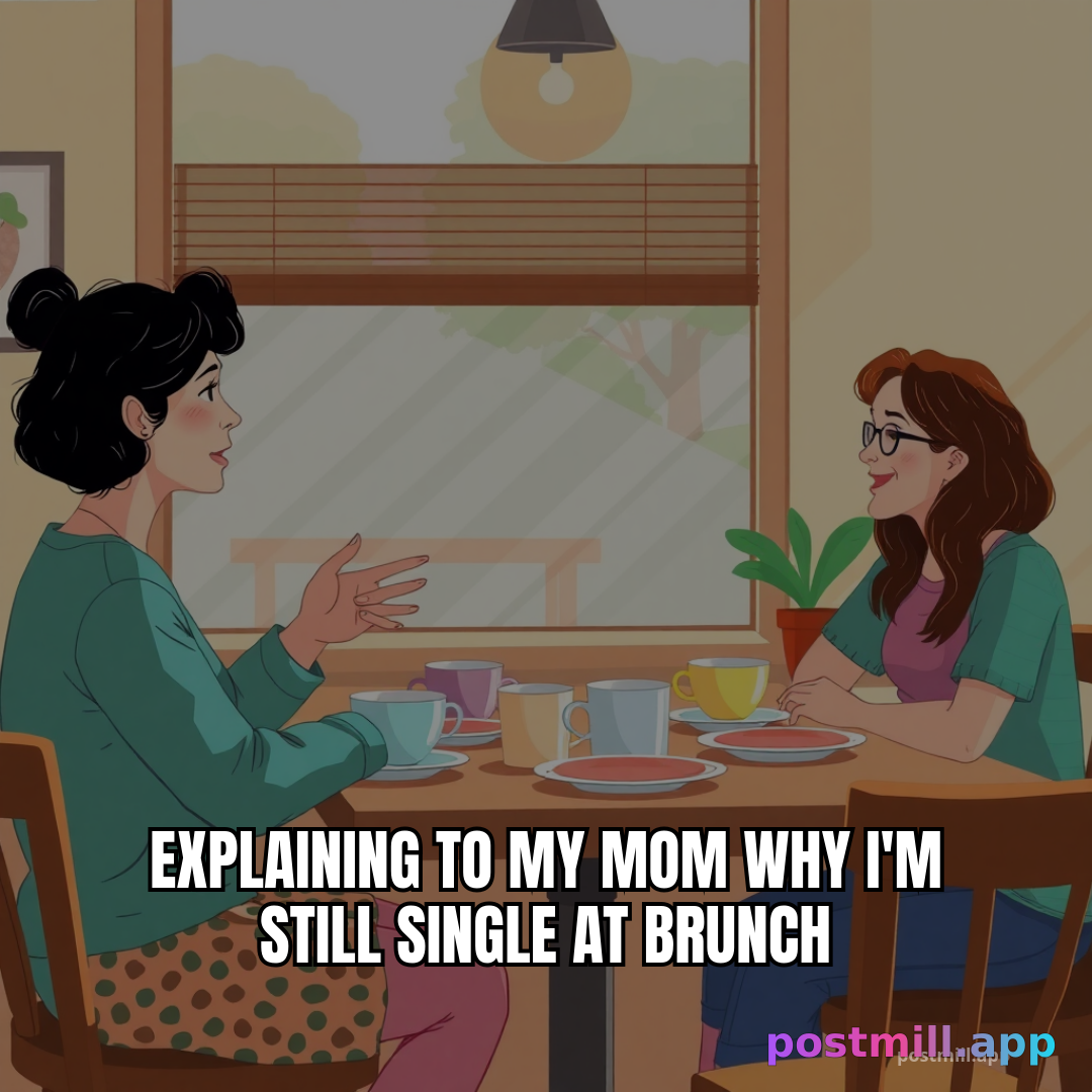 explaining to my mom why I'm still single at brunch