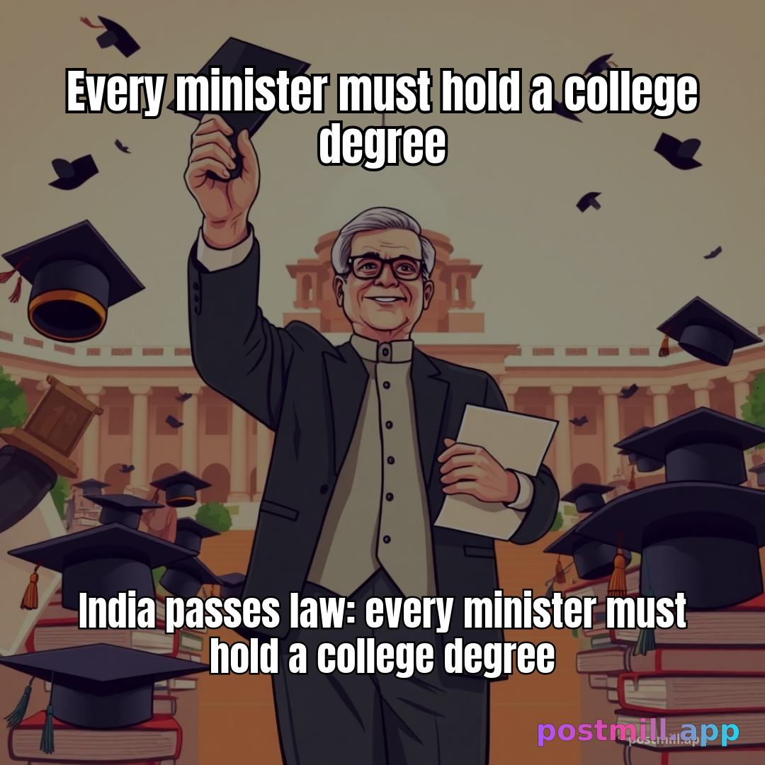India passes law: every minister must hold a college degree