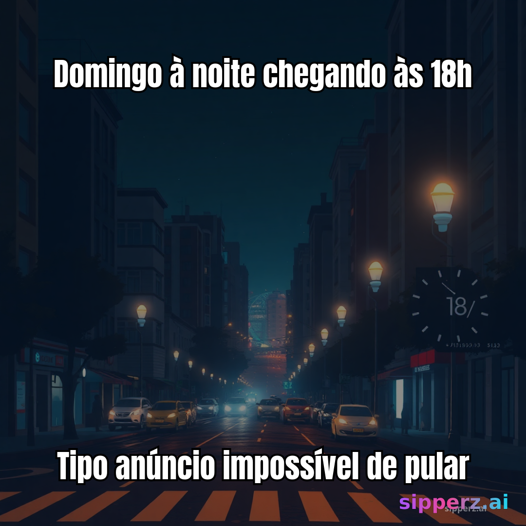 domingo à noite chegando às 18h tipo anúncio impossível de pular