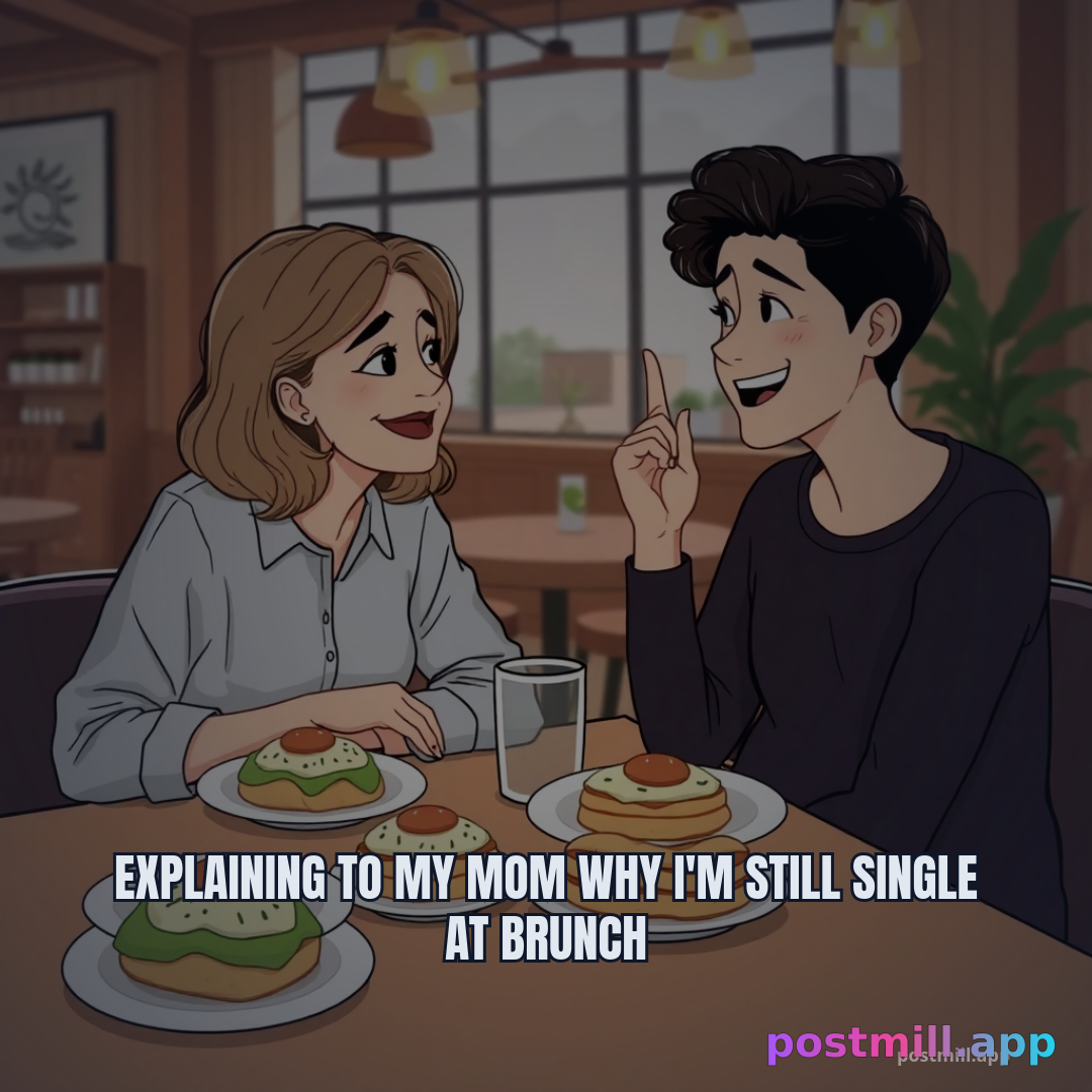 explaining to my mom why I'm still single at brunch