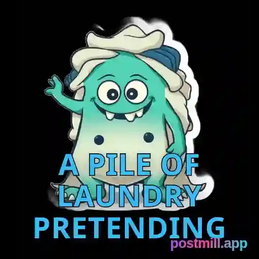 a pile of laundry pretending to be a monster
