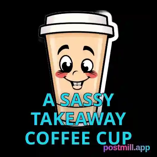 a sassy takeaway coffee cup that has seen way too much