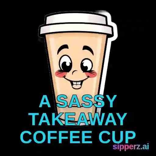 a sassy takeaway coffee cup that has seen way too much