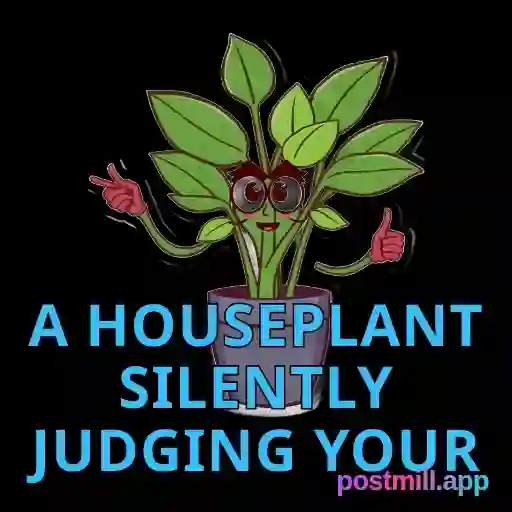 a houseplant silently judging your life choices