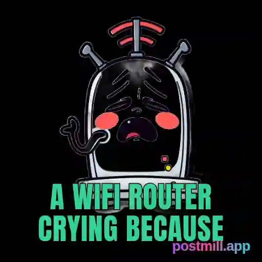 a wifi router crying because the connection dropped