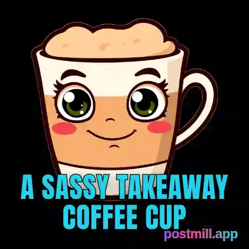 a sassy takeaway coffee cup that has seen way too much