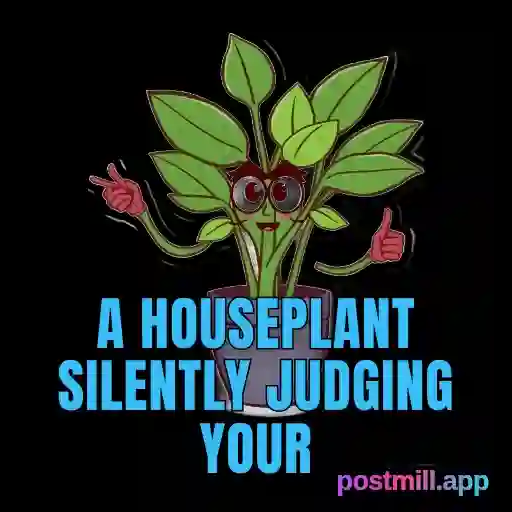 a houseplant silently judging your life choices