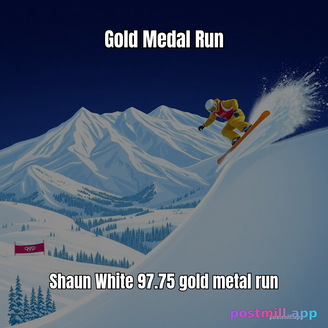 Shaun White 97.75 gold metal run