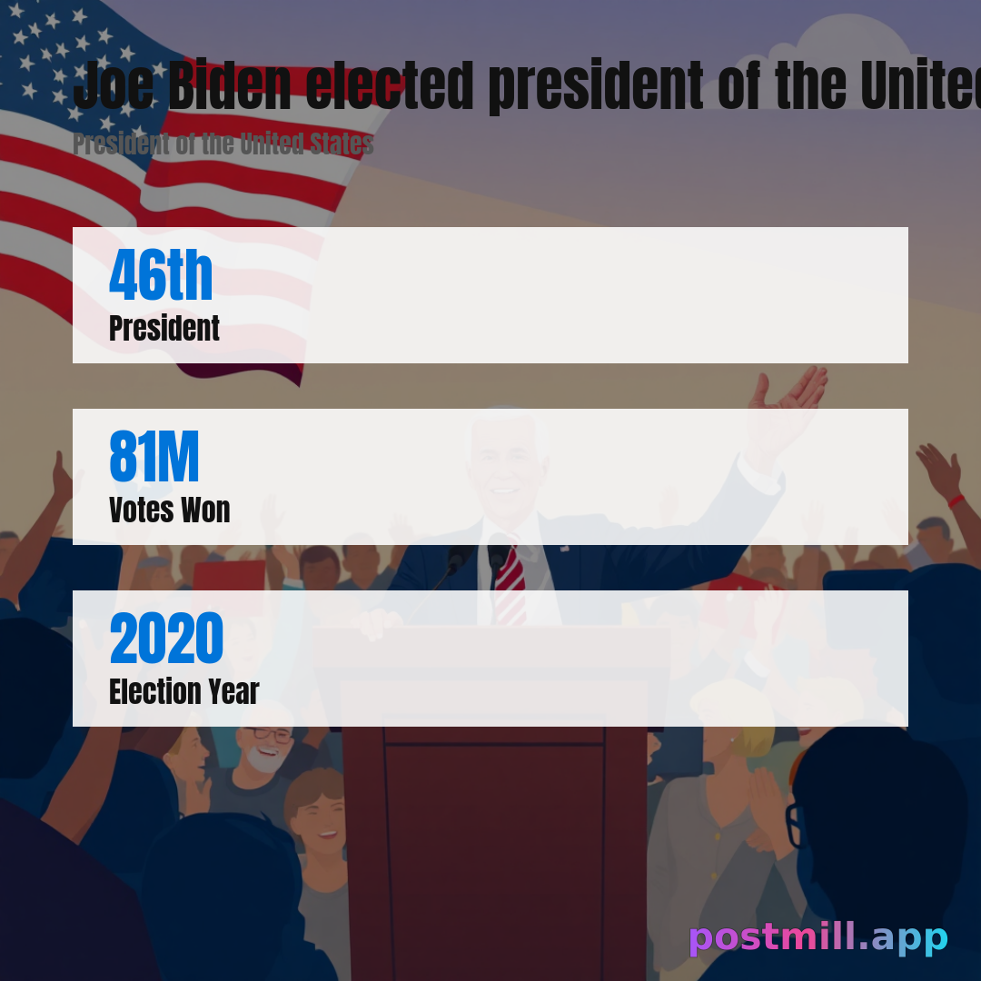 Joe Biden elected president of the United States